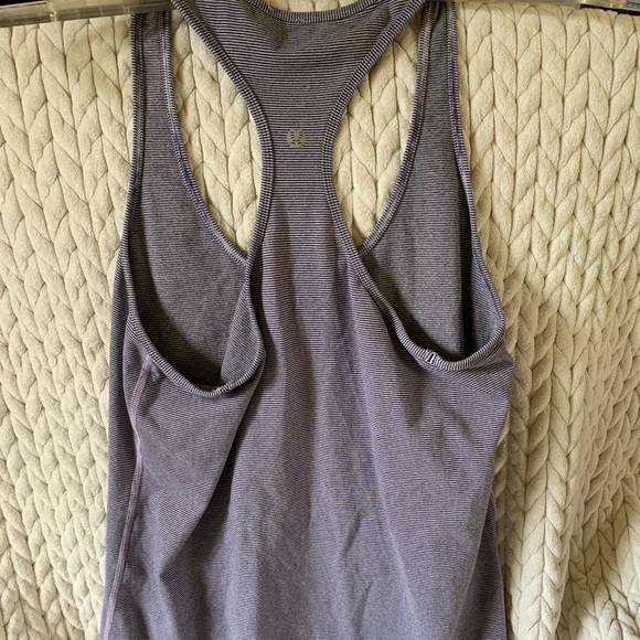 Lululemon blue and white stripe tank top - Picture 2 of 3